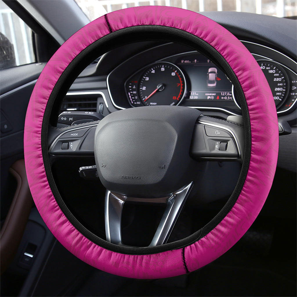 Mexico 2026 Football Pink Steering Wheel Cover Golden Eagle Victory