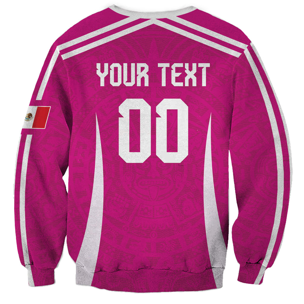 Custom Mexico 2026 Football Pink Sweatshirt Golden Eagle Victory