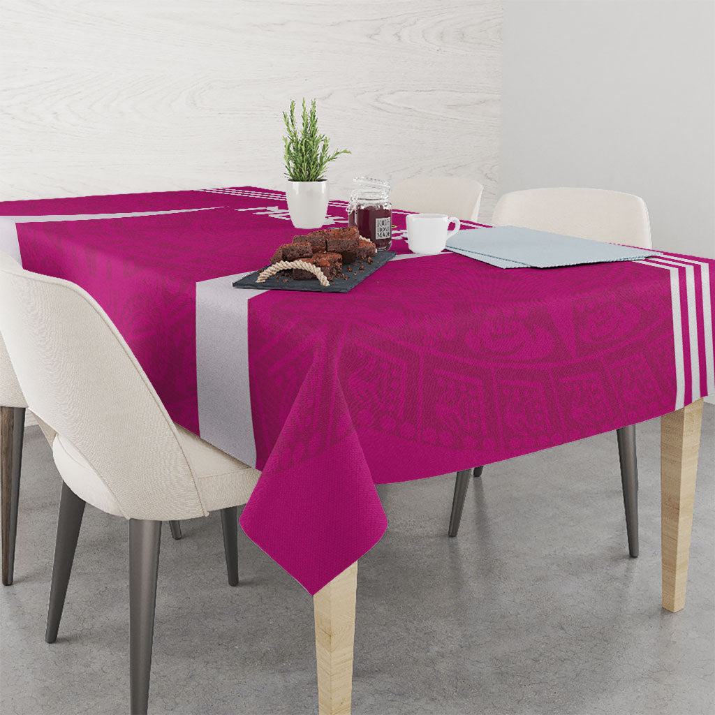 Mexico 2026 Football Pink Tablecloth Golden Eagle Victory