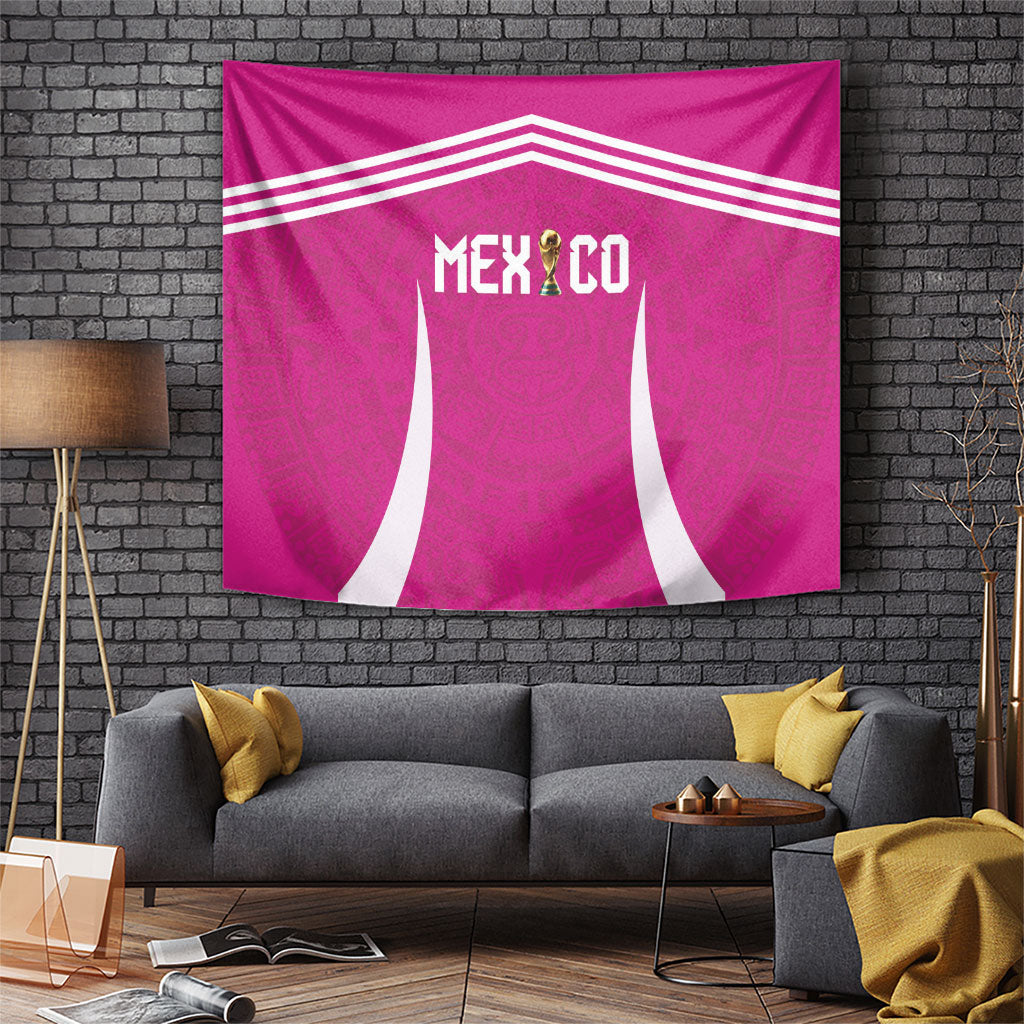 Mexico 2026 Football Pink Tapestry Golden Eagle Victory