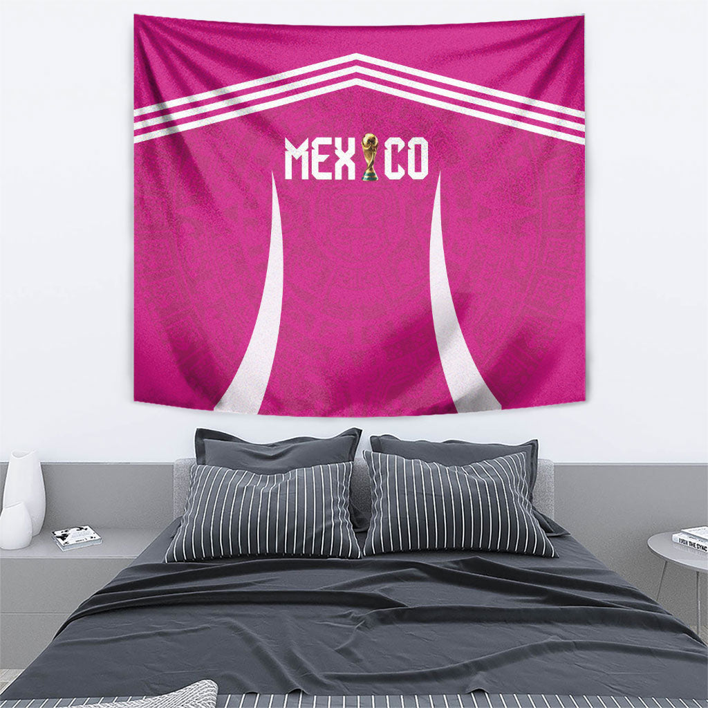 Mexico 2026 Football Pink Tapestry Golden Eagle Victory