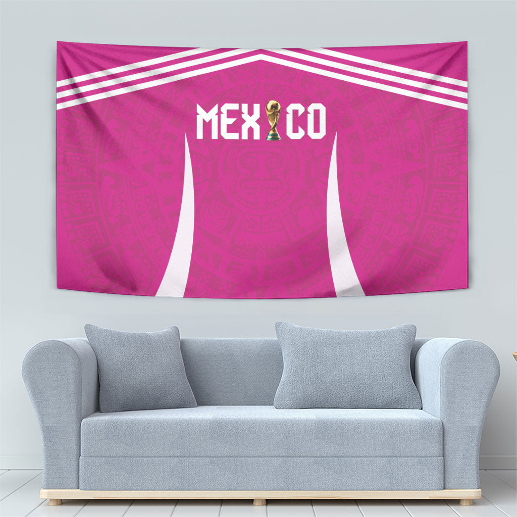 Mexico 2026 Football Pink Tapestry Golden Eagle Victory