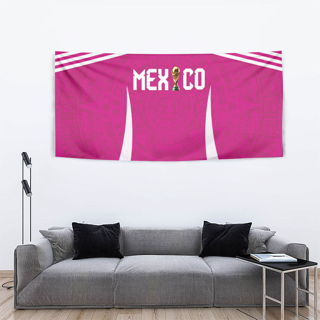 Mexico 2026 Football Pink Tapestry Golden Eagle Victory