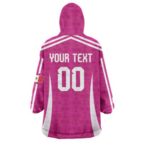 Custom Mexico 2026 Football Pink Wearable Blanket Hoodie Golden Eagle Victory