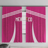 Mexico 2026 Football Pink Window Curtain Golden Eagle Victory