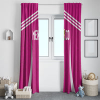 Mexico 2026 Football Pink Window Curtain Golden Eagle Victory