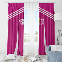 Mexico 2026 Football Pink Window Curtain Golden Eagle Victory