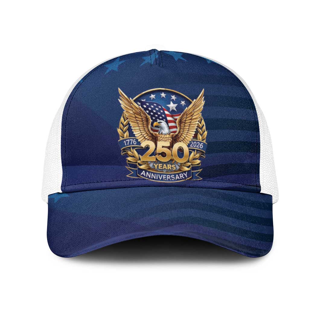 USA 250th Anniversary Mesh Trucker Cap United State 1776-2026