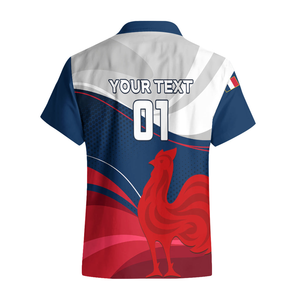 Custom France Rugby Hawaiian Shirt XV de France 2023 World Cup - Wonder Print Shop