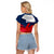 Custom France Rugby Raglan Cropped T Shirt XV de France 2023 World Cup - Wonder Print Shop