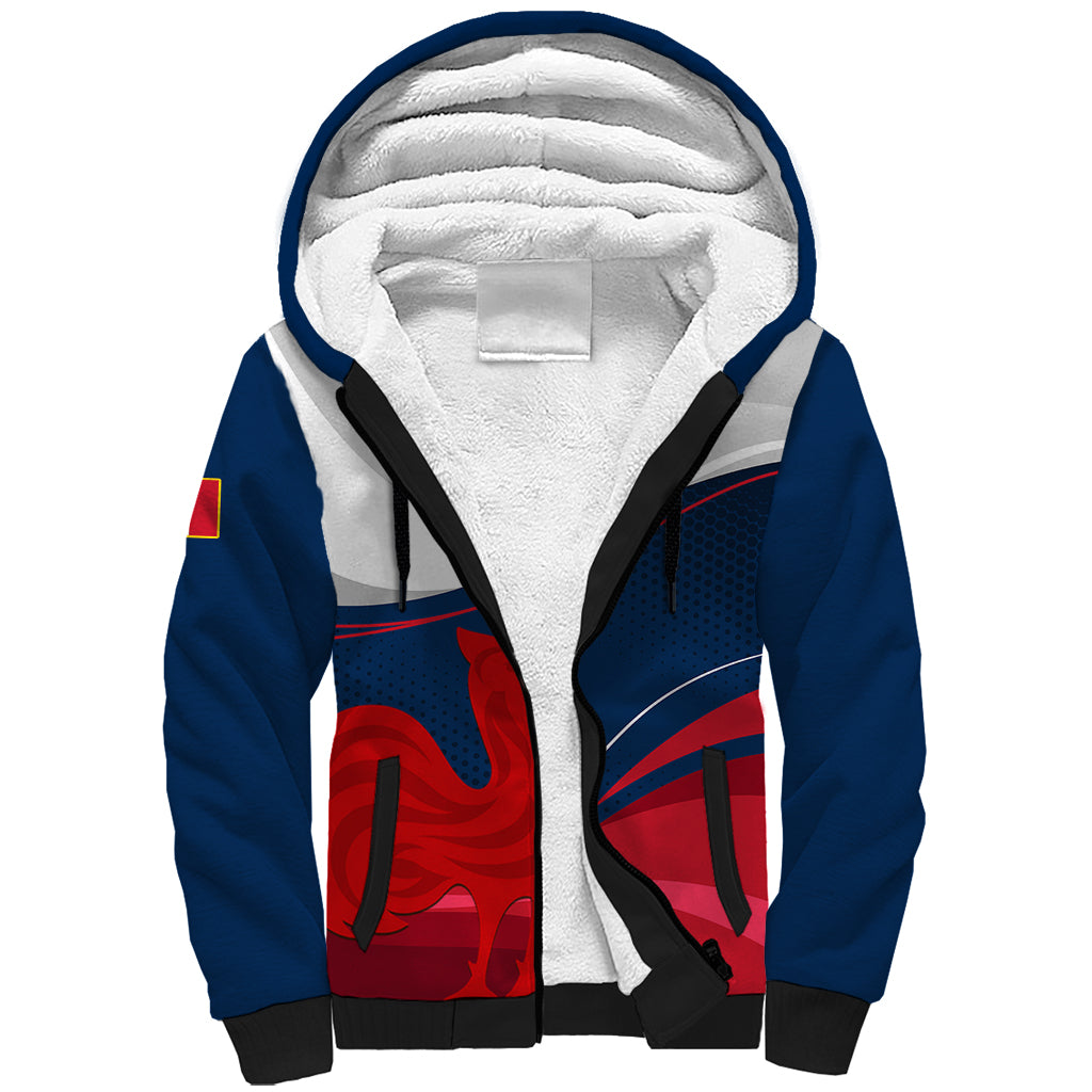 Custom France Rugby Sherpa Hoodie XV de France 2023 World Cup - Wonder Print Shop