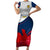 Custom France Rugby Short Sleeve Bodycon Dress XV de France 2023 World Cup - Wonder Print Shop
