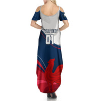 Custom France Rugby Summer Maxi Dress XV de France 2023 World Cup - Wonder Print Shop