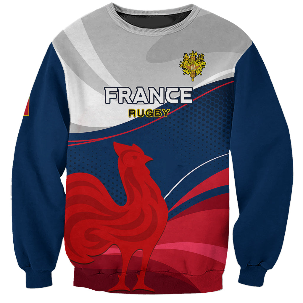 Custom France Rugby Sweatshirt XV de France 2023 World Cup - Wonder Print Shop