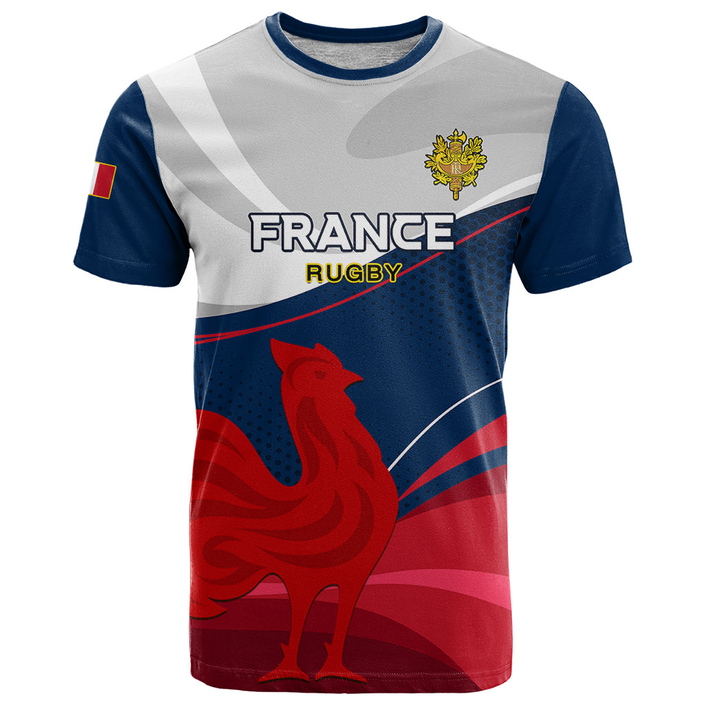 Custom France Rugby T Shirt XV de France 2023 World Cup - Wonder Print Shop