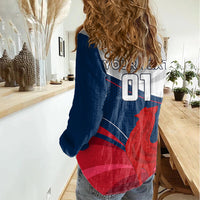 Custom France Rugby Women Casual Shirt XV de France 2023 World Cup - Wonder Print Shop