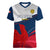 Custom France Rugby Women V Neck T Shirt XV de France 2023 World Cup - Wonder Print Shop
