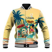 Anguilla AI Tropical Flowers Baseball Jacket - Wonder Print Shop