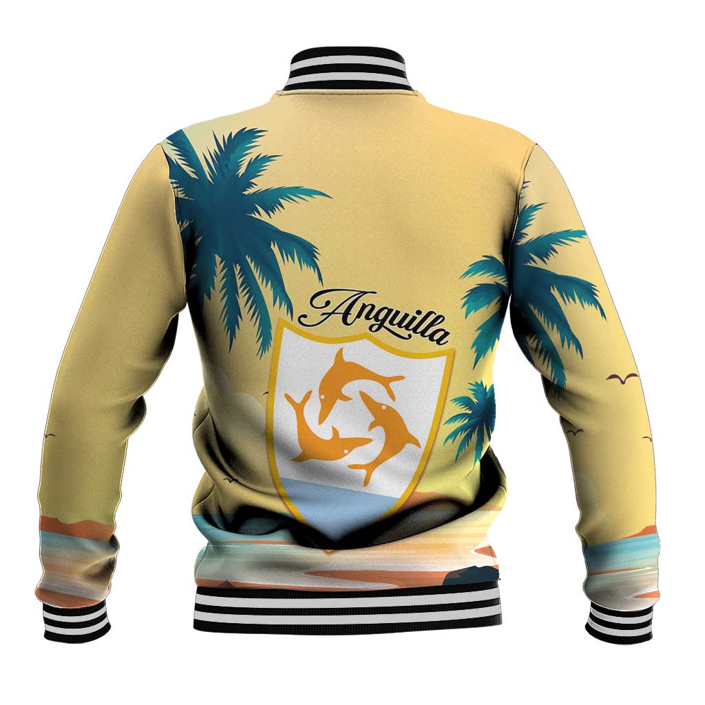 Anguilla AI Tropical Flowers Baseball Jacket - Wonder Print Shop