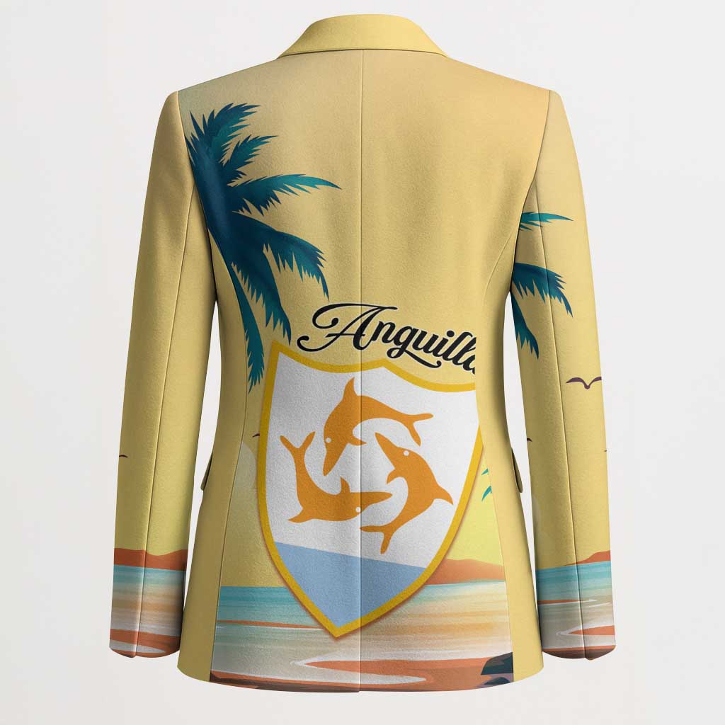 Anguilla AI Tropical Flowers Blazer - Wonder Print Shop