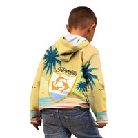 Anguilla AI Tropical Flowers Kid Hoodie - Wonder Print Shop
