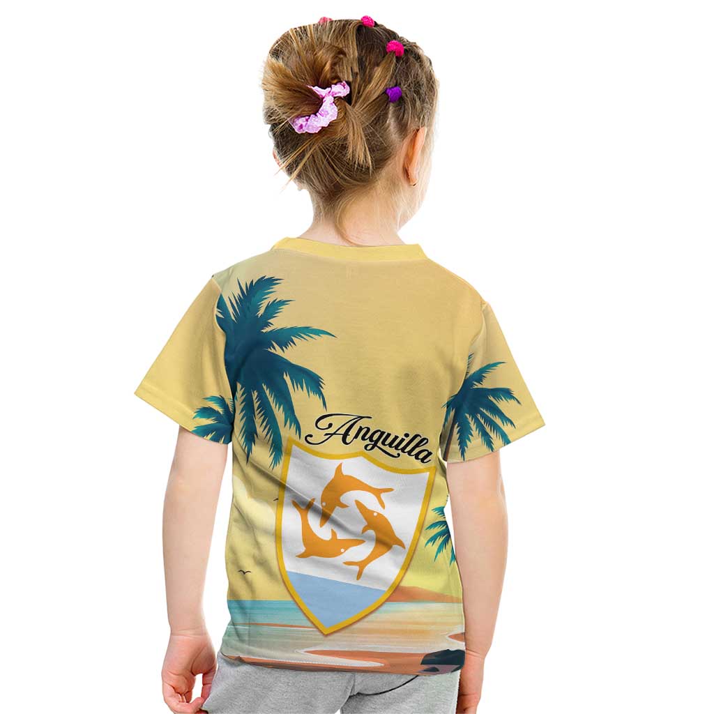 Anguilla AI Tropical Flowers Kid T Shirt - Wonder Print Shop