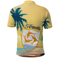 Anguilla AI Tropical Flowers Polo Shirt - Wonder Print Shop