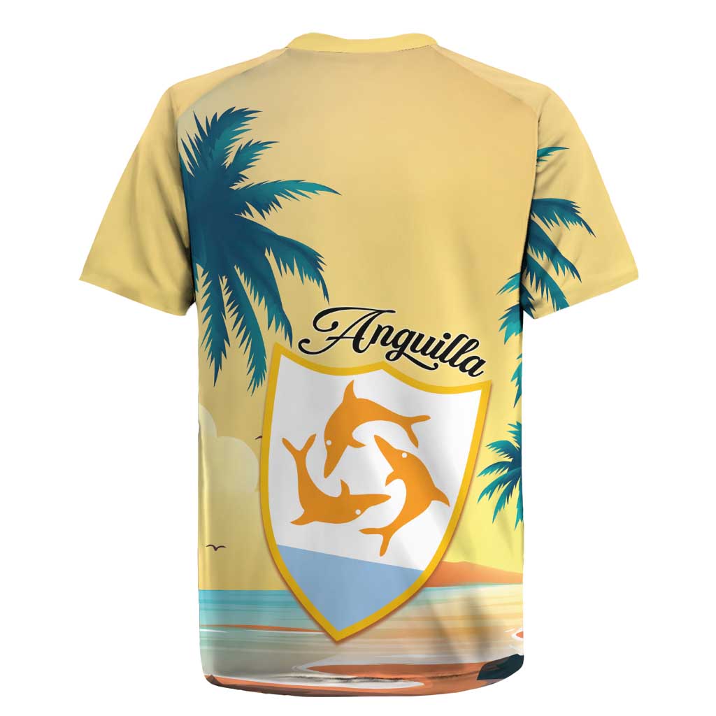 Anguilla AI Tropical Flowers Rugby Jersey - Wonder Print Shop