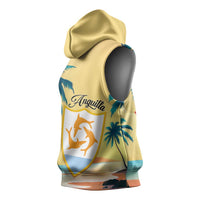 Anguilla AI Tropical Flowers Sleeveless Hoodie - Wonder Print Shop