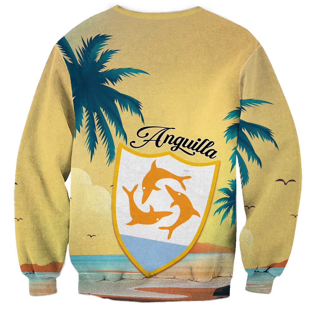 Anguilla AI Tropical Flowers Sweatshirt - Wonder Print Shop