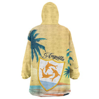 Anguilla AI Tropical Flowers Wearable Blanket Hoodie - Wonder Print Shop
