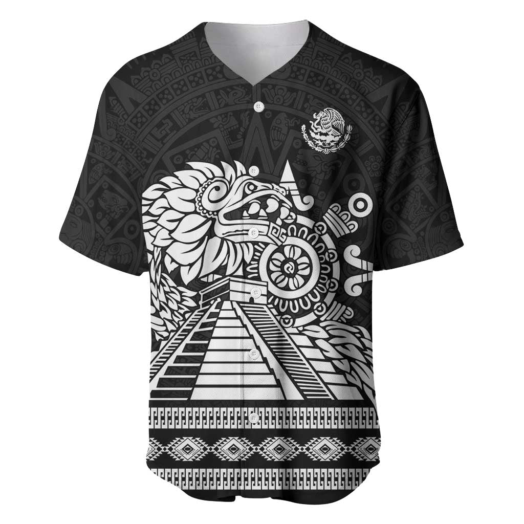 Mexican Aztec Pyramid Baseball Jersey Aztec Pattern - Wonder Print Shop