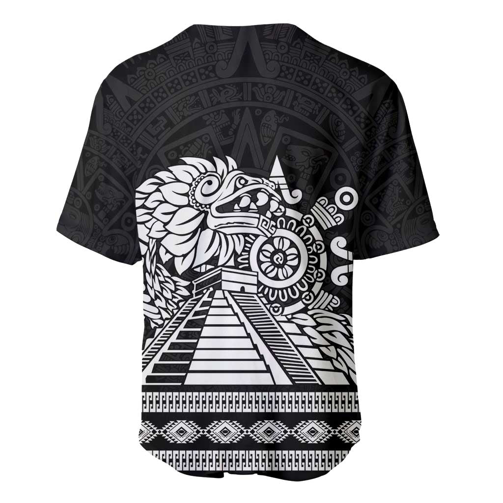 Mexican Aztec Pyramid Baseball Jersey Aztec Pattern - Wonder Print Shop