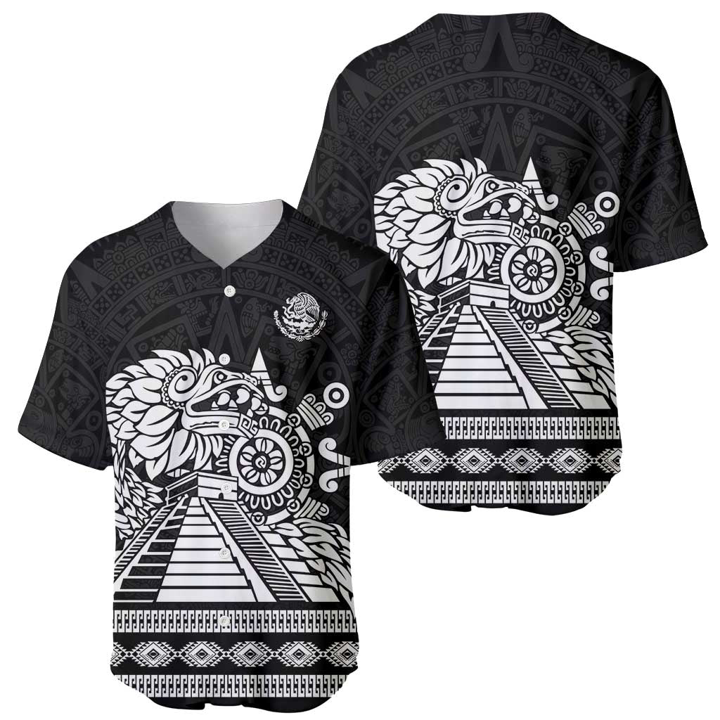 Mexican Aztec Pyramid Baseball Jersey Aztec Pattern - Wonder Print Shop