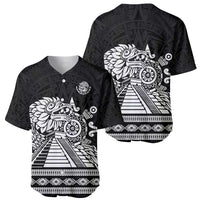 Mexican Aztec Pyramid Baseball Jersey Aztec Pattern - Wonder Print Shop