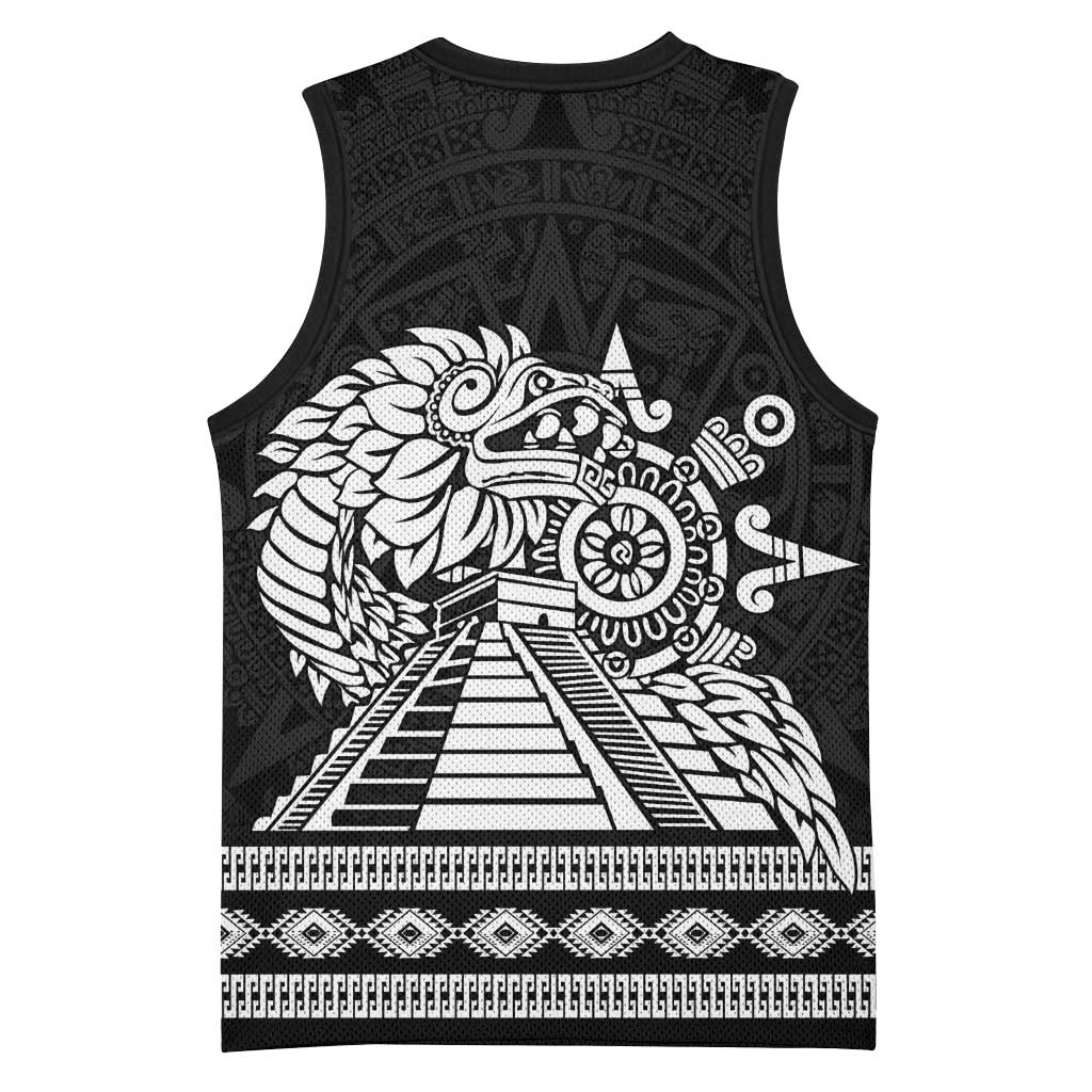 Mexican Aztec Pyramid Basketball Jersey Aztec Pattern - Wonder Print Shop