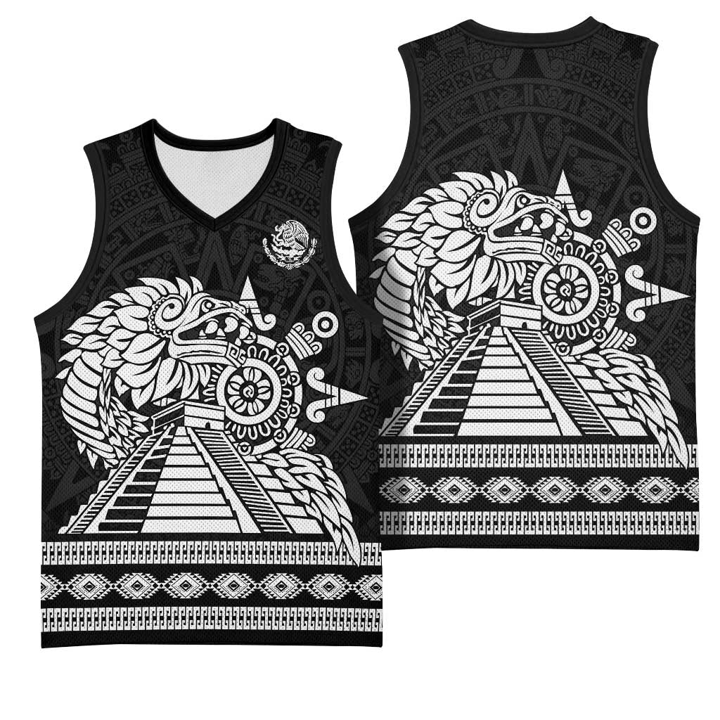 Mexican Aztec Pyramid Basketball Jersey Aztec Pattern - Wonder Print Shop