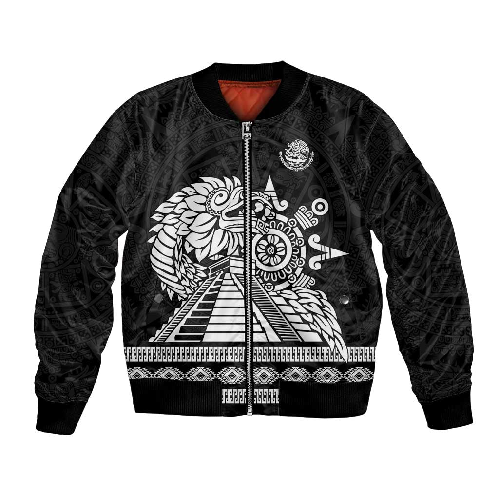 Mexican Aztec Pyramid Bomber Jacket Aztec Pattern - Wonder Print Shop