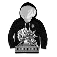Mexican Aztec Pyramid Kid Hoodie Aztec Pattern - Wonder Print Shop