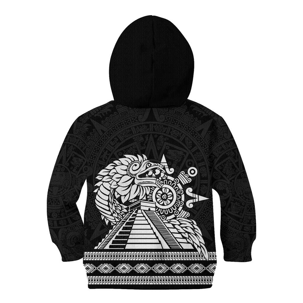 Mexican Aztec Pyramid Kid Hoodie Aztec Pattern - Wonder Print Shop