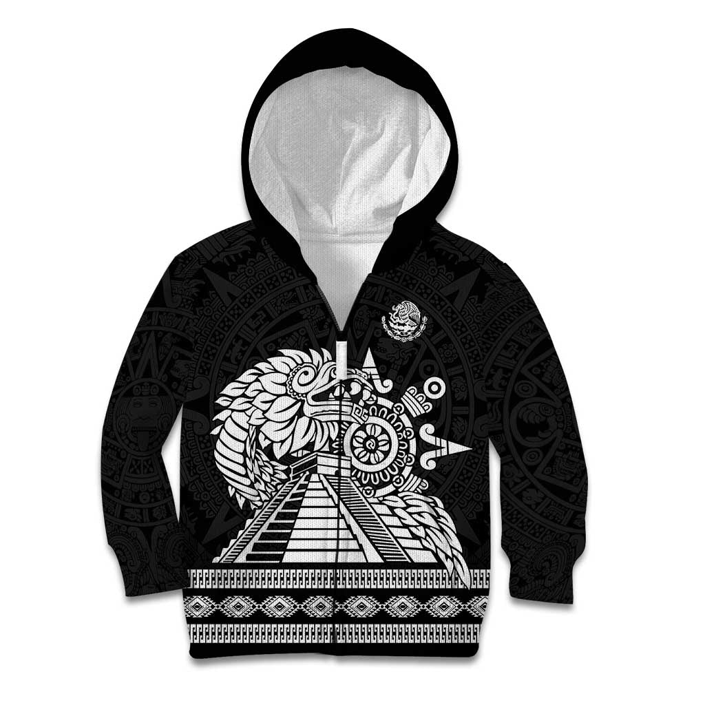 Mexican Aztec Pyramid Kid Hoodie Aztec Pattern - Wonder Print Shop