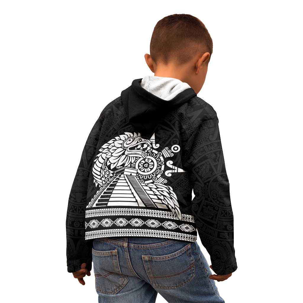 Mexican Aztec Pyramid Kid Hoodie Aztec Pattern - Wonder Print Shop
