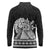 Mexican Aztec Pyramid Long Sleeve Polo Shirt Aztec Pattern - Wonder Print Shop