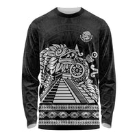 Mexican Aztec Pyramid Long Sleeve Shirt Aztec Pattern - Wonder Print Shop