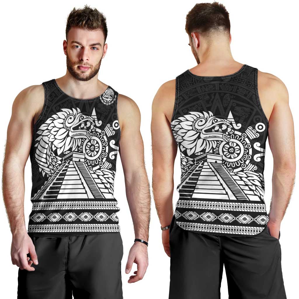 Mexican Aztec Pyramid Men Tank Top Aztec Pattern - Wonder Print Shop