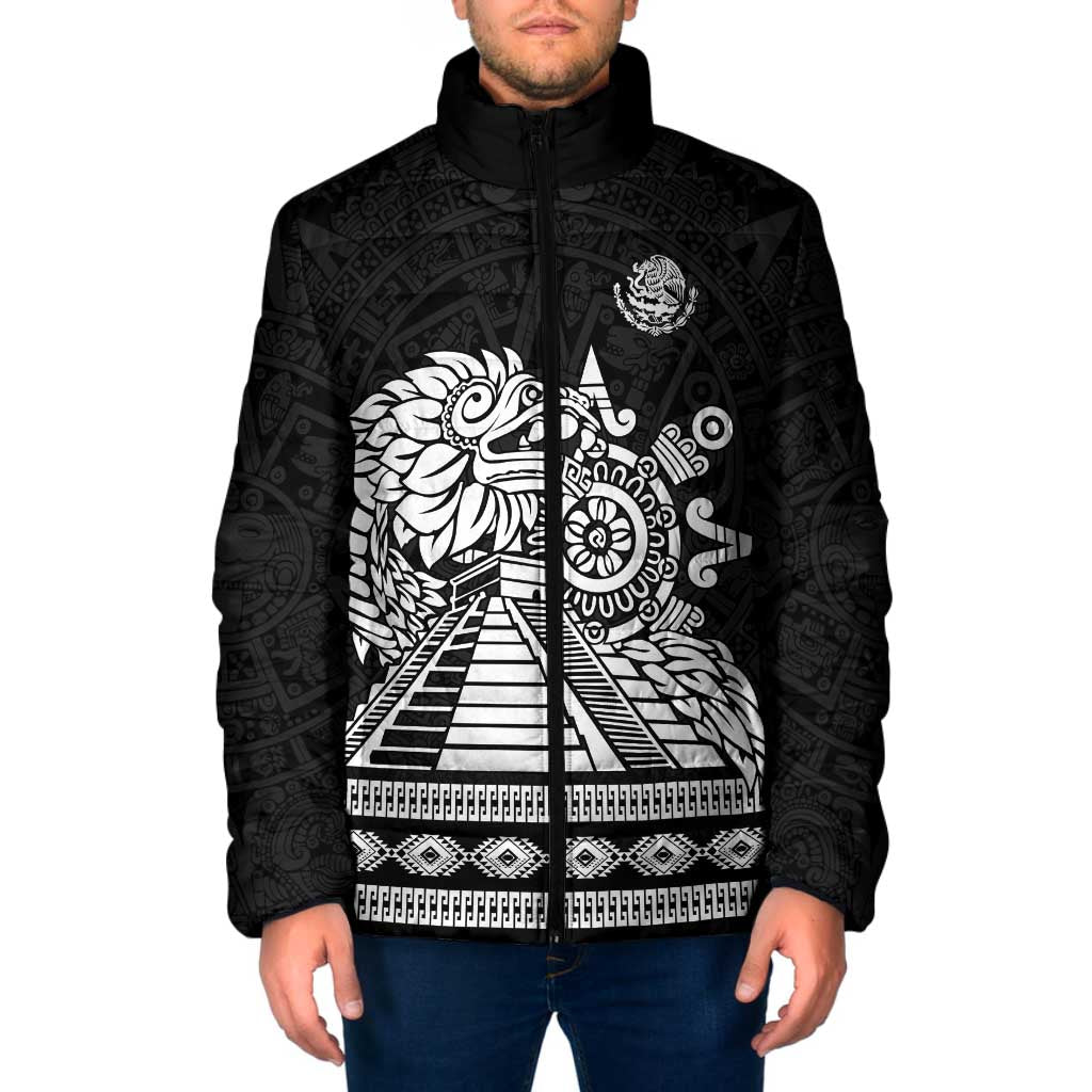Mexican Aztec Pyramid Padded Jacket Aztec Pattern - Wonder Print Shop