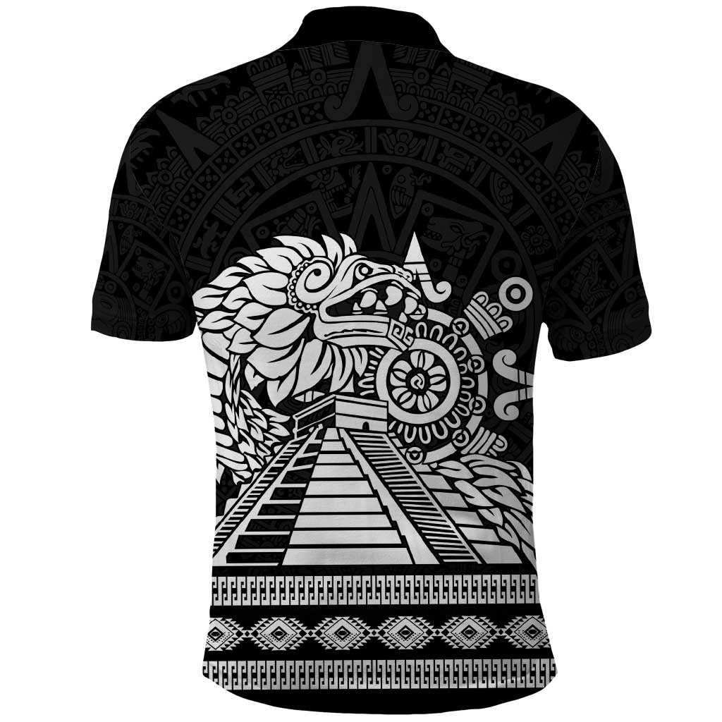 Mexican Aztec Pyramid Polo Shirt Aztec Pattern - Wonder Print Shop
