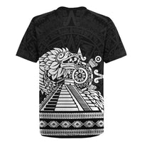 Mexican Aztec Pyramid Rugby Jersey Aztec Pattern - Wonder Print Shop