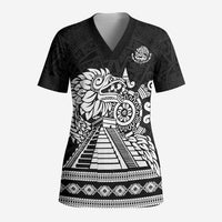 Mexican Aztec Pyramid Scrub Top Aztec Pattern - Wonder Print Shop