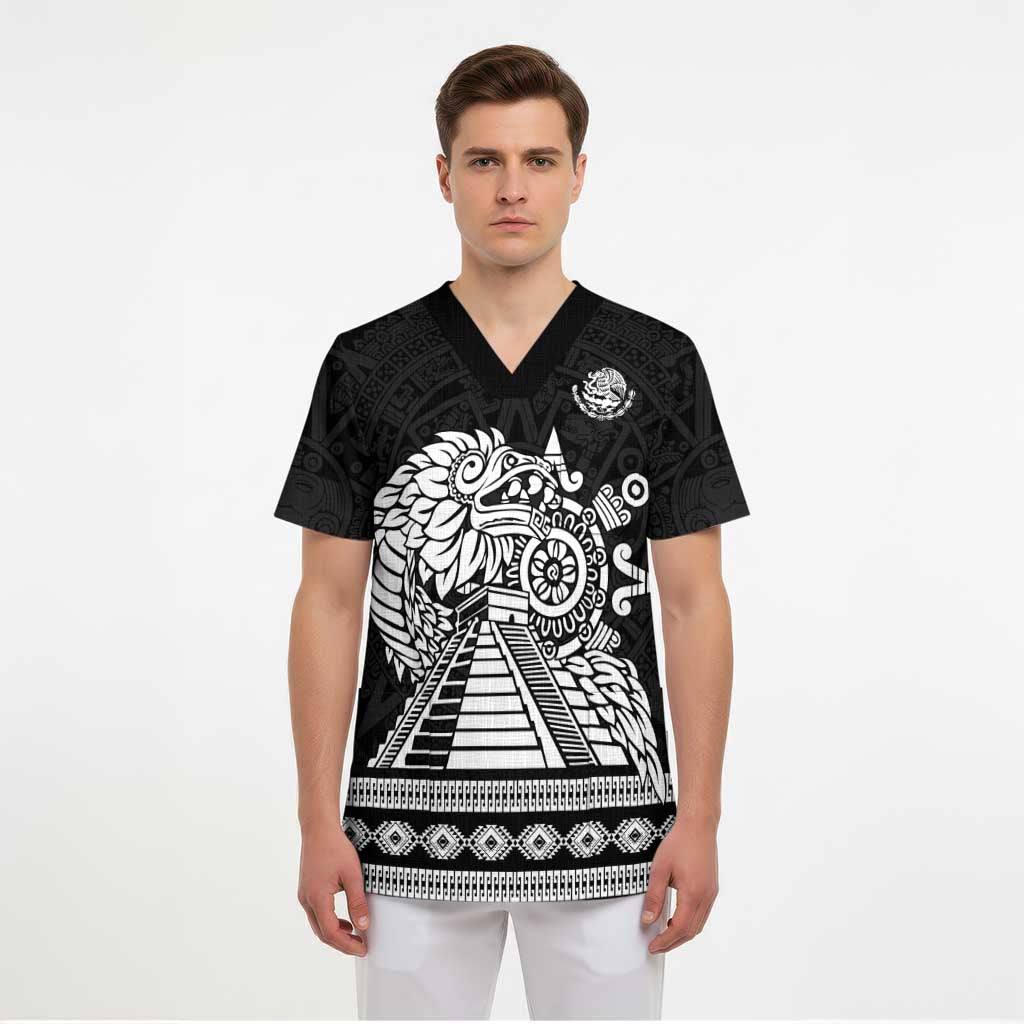 Mexican Aztec Pyramid Scrub Top Aztec Pattern - Wonder Print Shop